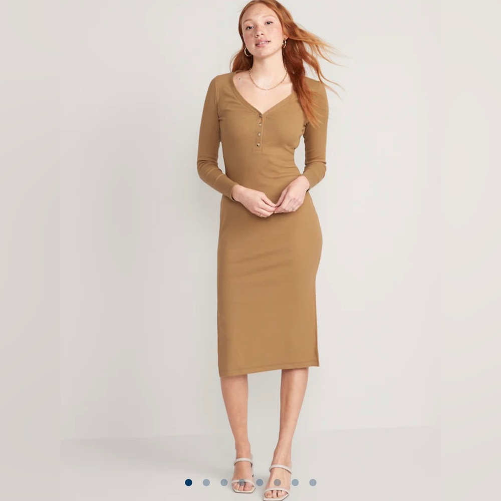 Old Navy rubbed Henley midi dress 2XL